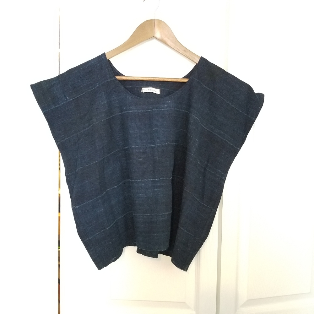 Mira Blackman indigo box top